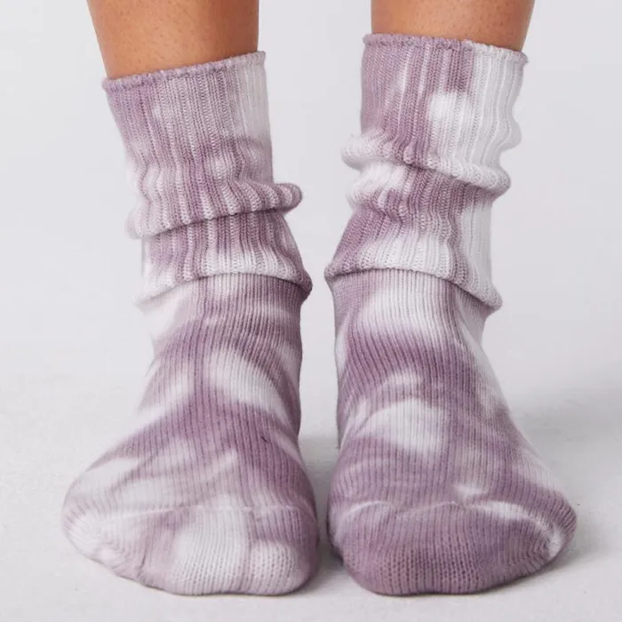 MONROW ACCESSORIES Organic Tie Dye Socks Misty Lilac 8211 Shop