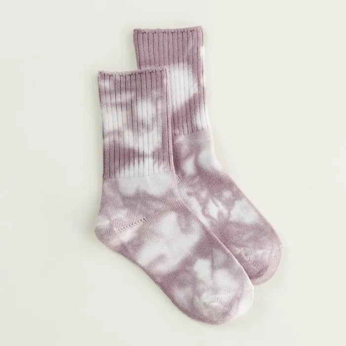 MONROW ACCESSORIES Organic Tie Dye Socks Misty Lilac 8211 Shop