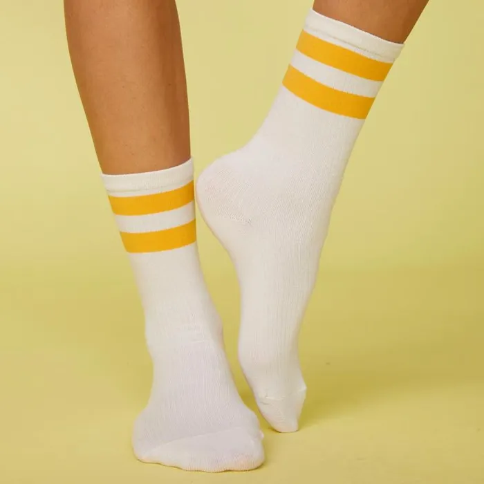 MONROW ACCESSORIES Stripe Socks Bone Marigold 8211 Shop