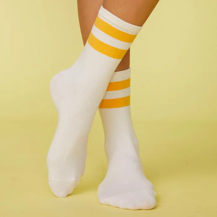 MONROW ACCESSORIES Stripe Socks Bone Marigold 8211 Shop