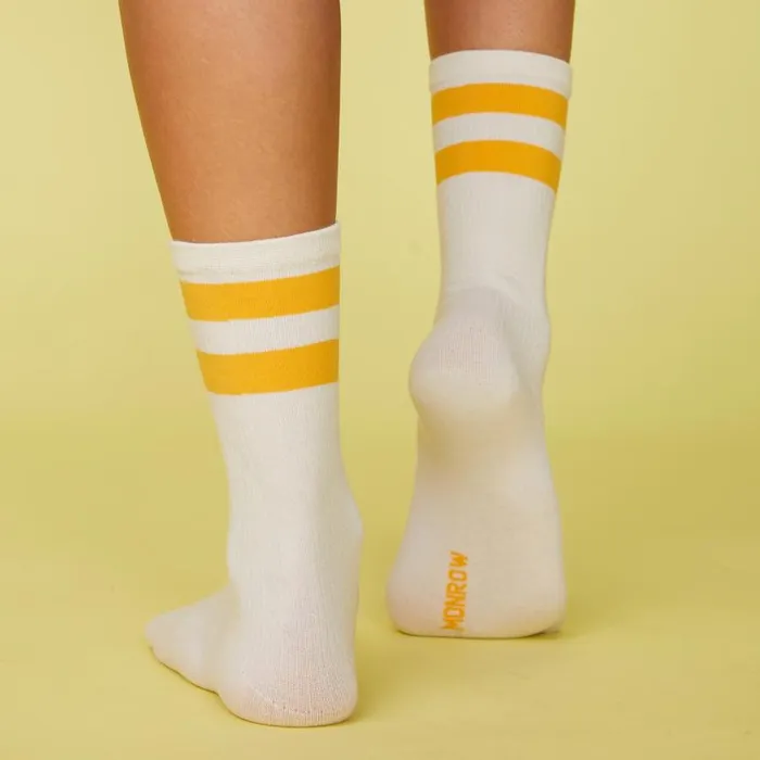 MONROW ACCESSORIES Stripe Socks Bone Marigold 8211 Shop