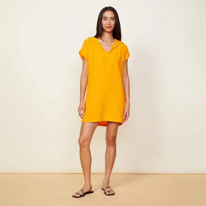MONROW DRESSES Gauze Hooded Dress Mango 8211 Shop
