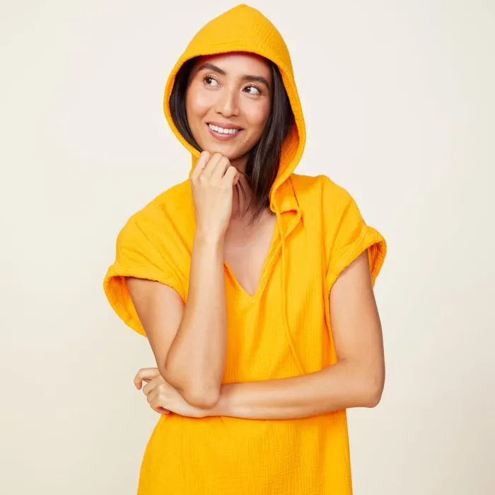 MONROW DRESSES Gauze Hooded Dress Mango 8211 Shop
