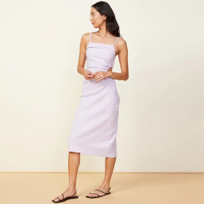 MONROW DRESSES Linen Slip Dress Wisteria 8211 Shop