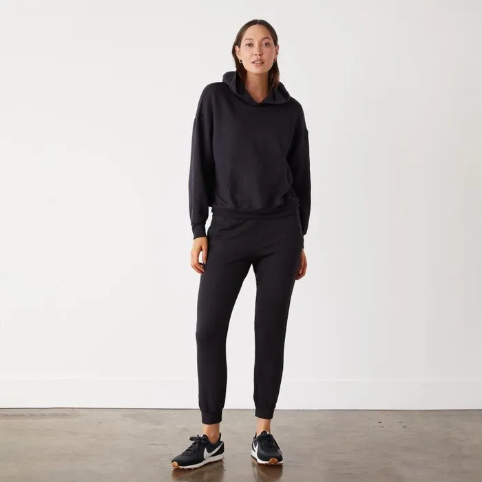 MONROW HOODIES Supersoft Fleece Slouchy Pullover Faded Black 8211 Shop