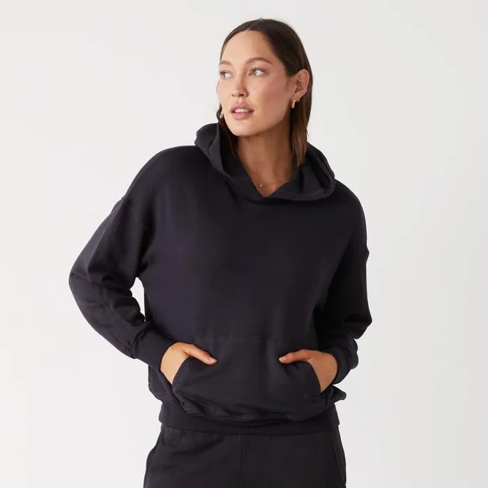 MONROW HOODIES Supersoft Fleece Slouchy Pullover Faded Black 8211 Shop