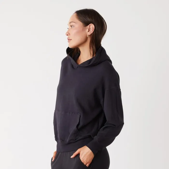 MONROW HOODIES Supersoft Fleece Slouchy Pullover Faded Black 8211 Shop