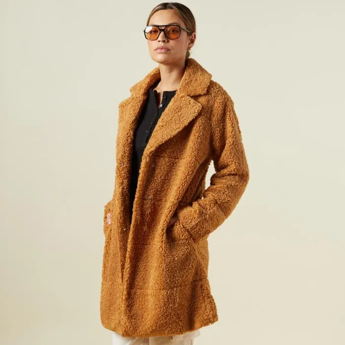 MONROW JACKETS Teddy Coat Camel 8211 Shop