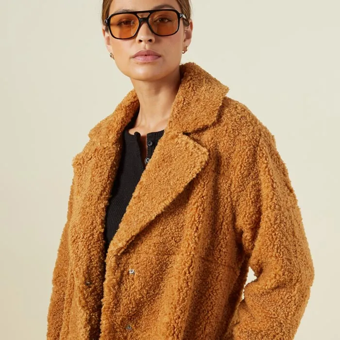MONROW JACKETS Teddy Coat Camel 8211 Shop