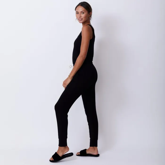 MONROW JUMPSUITS Supersoft Tank Jumpsuit Black 8211 Shop