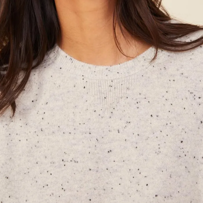 MONROW KNITS Neps Cashmere Crew Neck Sweater Ash 8211 Shop