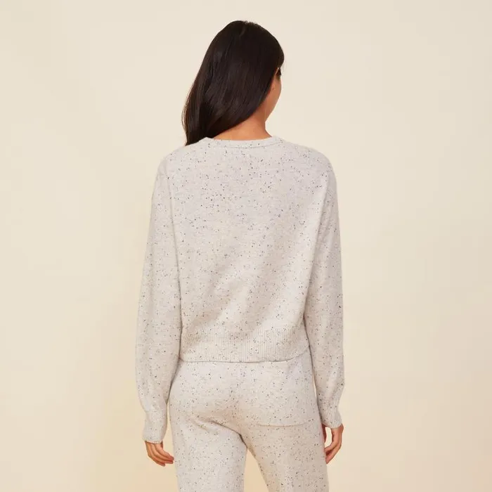 MONROW KNITS Neps Cashmere Crew Neck Sweater Ash 8211 Shop