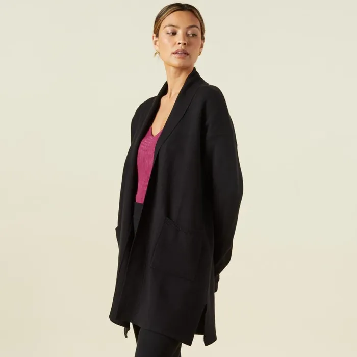 MONROW KNITS Soft Knit Sweater Cardigan Black 8211 Shop