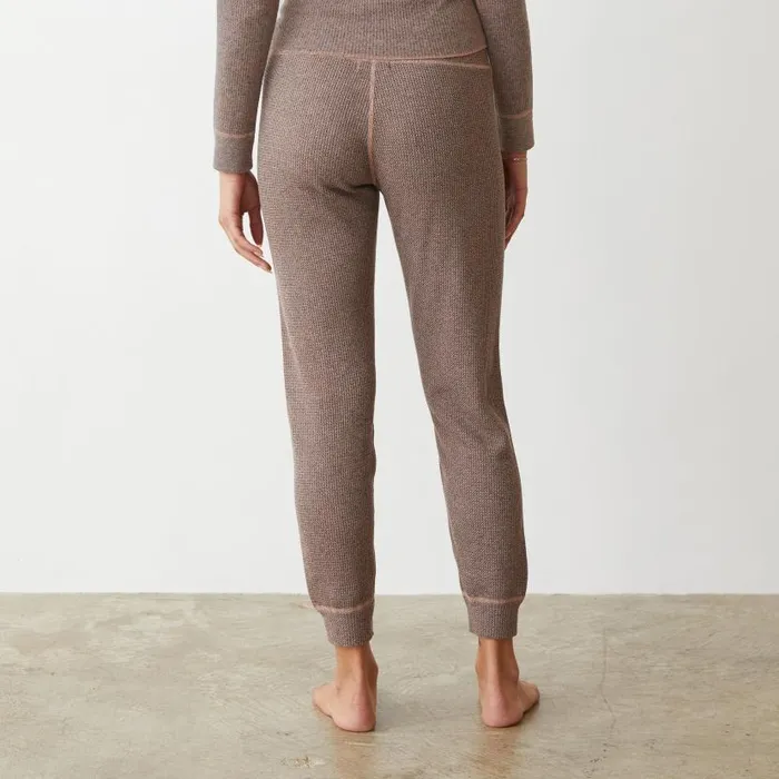 MONROW SWEATS Cozy Heather Thermal Cuff Sweat Pecan 8211 Shop