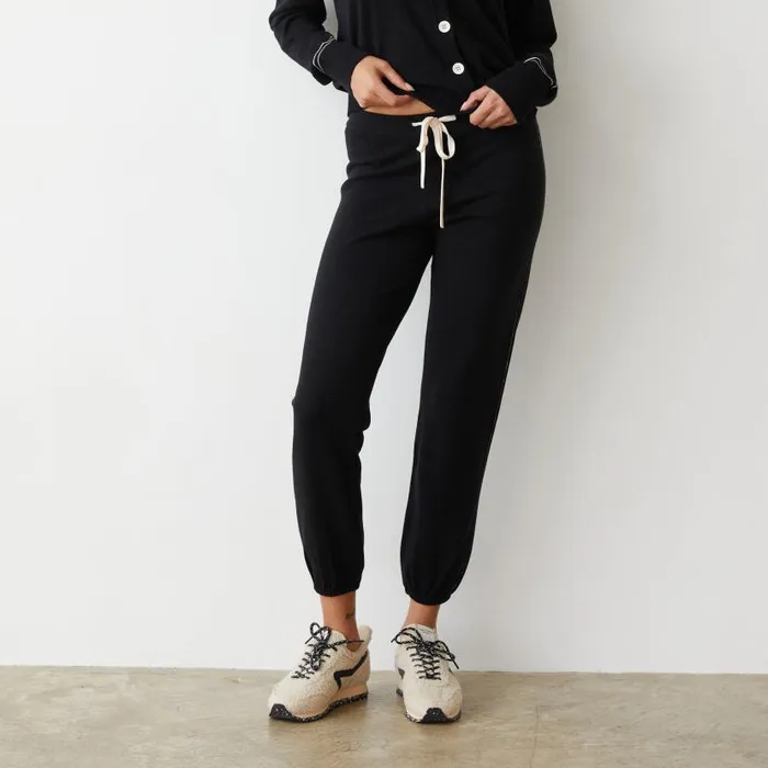 MONROW SWEATS Light Soft Knit Contrast Stitch Vintage Sweat Black 8211 Shop