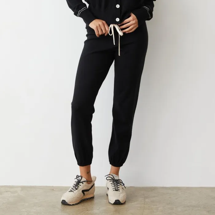 MONROW SWEATS Light Soft Knit Contrast Stitch Vintage Sweat Black 8211 Shop