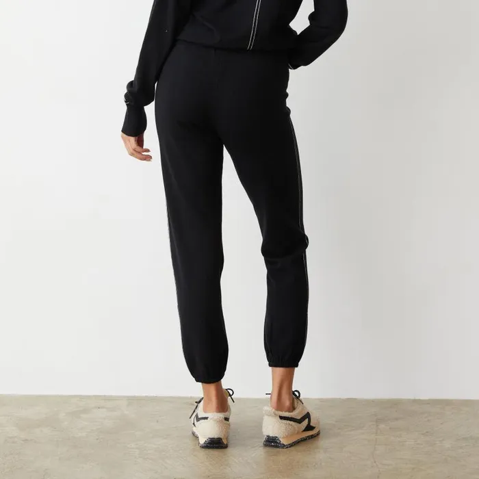 MONROW SWEATS Light Soft Knit Contrast Stitch Vintage Sweat Black 8211 Shop