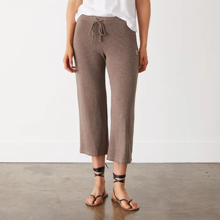 MONROW SWEATS Supersoft Crop Lounge Pant Pecan 8211 Shop