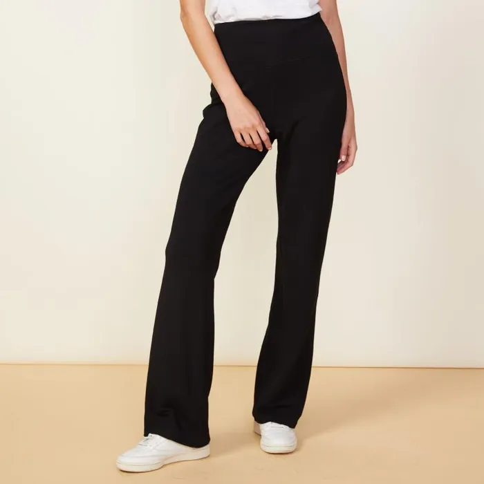 MONROW SWEATS Supersoft Flare Pant Black 8211 Shop
