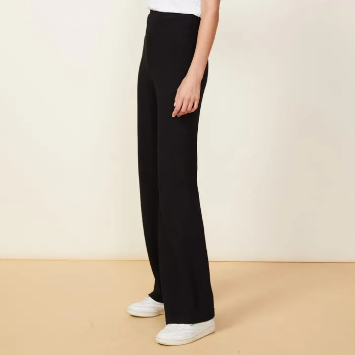 MONROW SWEATS Supersoft Flare Pant Black 8211 Shop