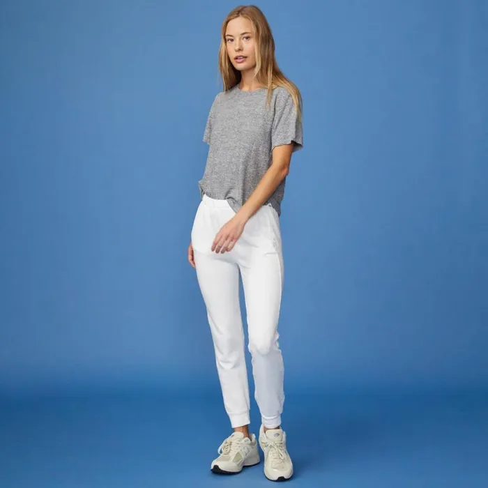 MONROW SWEATS Supersoft Fleece Jogger White 8211 Shop