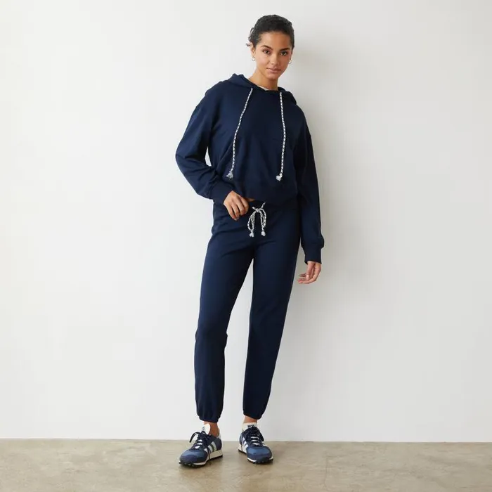 MONROW SWEATS Supima Fleece Vintage Sweat Dark Navy 8211 Shop