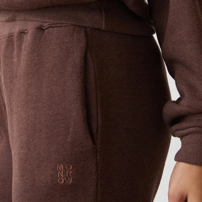 MONROW SWEATS Teddy Fleece Straight Leg Sweat Dark Oak 8211 Shop