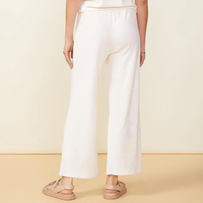 MONROW SWEATS Terry Cloth High Waisted Flare Sweat Pearl 8211 Shop