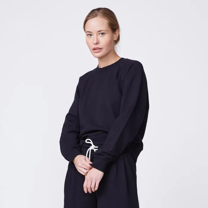 MONROW SWEATSHIRTS 90039s Classic Raglan Black 8211 Shop