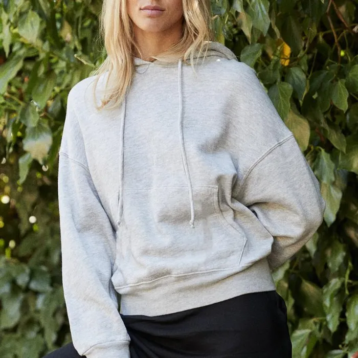 MONROW SWEATSHIRTS Fleece Slouchy Pullover Hoody Heather Grey 8211 Shop