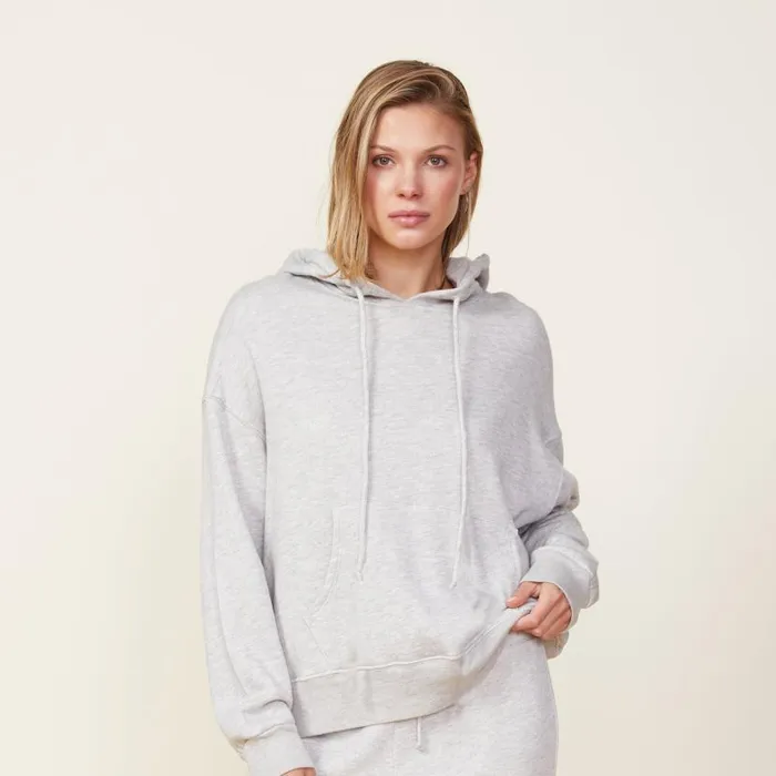 MONROW SWEATSHIRTS Fleece Slouchy Pullover Hoody Heather Grey 8211 Shop