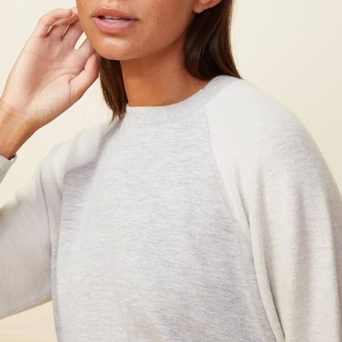 MONROW SWEATSHIRTS Reversed Supersoft Fleece Raglan Dark Heather 8211 Shop