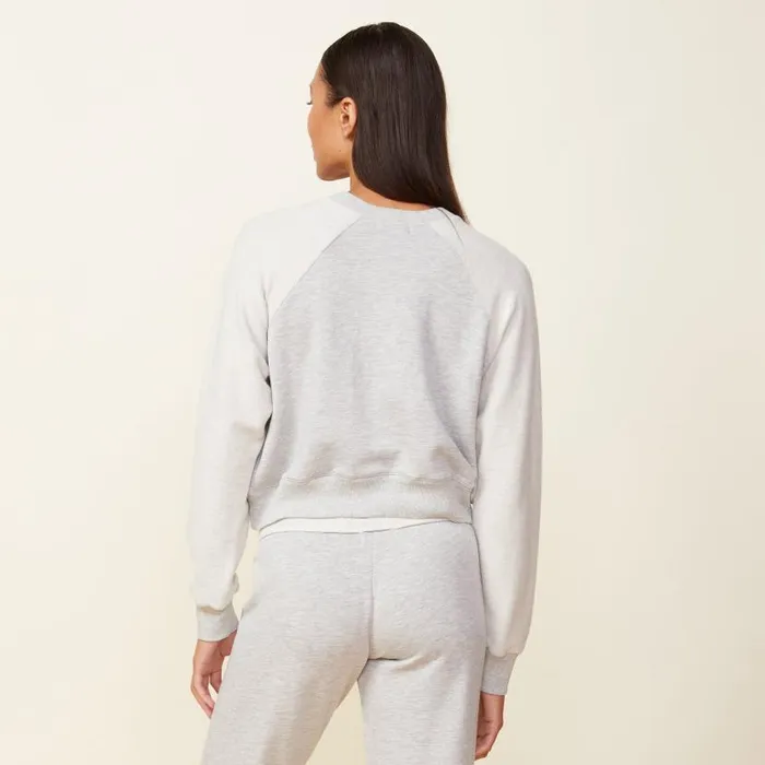 MONROW SWEATSHIRTS Reversed Supersoft Fleece Raglan Dark Heather 8211 Shop