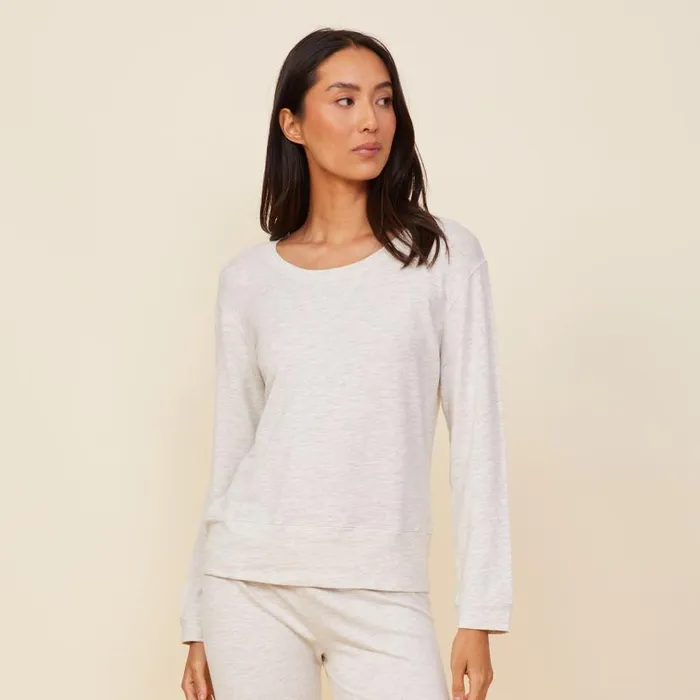 MONROW SWEATSHIRTS Supersoft Crew Neck Sweatshirt Ash 8211 Shop
