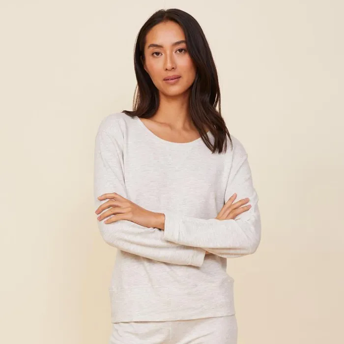 MONROW SWEATSHIRTS Supersoft Crew Neck Sweatshirt Ash 8211 Shop