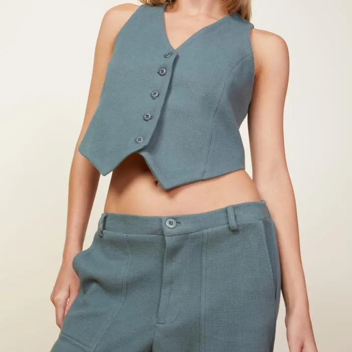 MONROW TANKS Brushed Thermal Vest Green Grey 8211 Shop