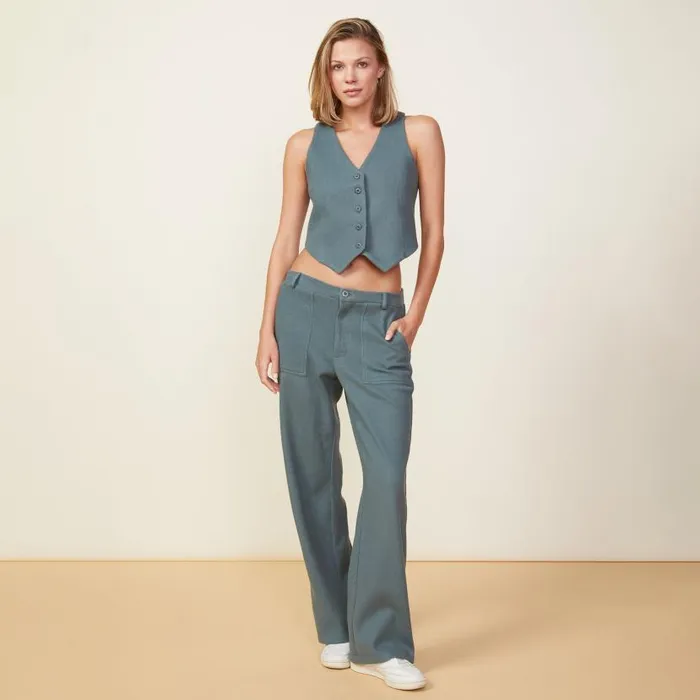 MONROW TANKS Brushed Thermal Vest Green Grey 8211 Shop