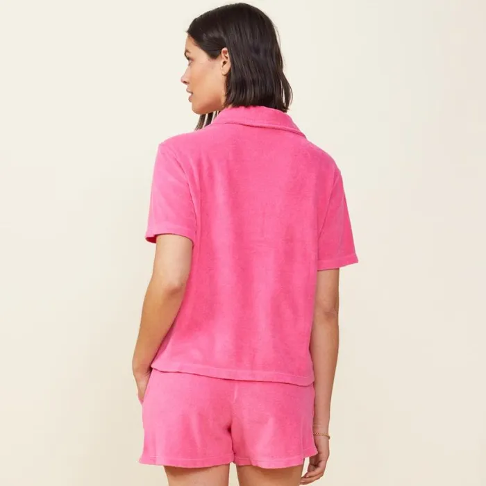 MONROW TEES Terry Cloth Pocket Shirt Azalea 8211 Shop