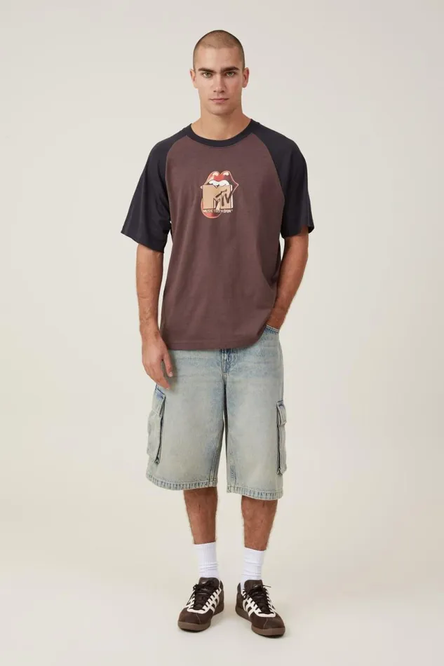 Mtv X Rolling Stones Loose Fit TShirt Lcn Bra Washed Blackwashed Chocolatemash Up Men Cotton On Tees and Tanks Mtv X Rolling Stones Loose Fit TShirt Lcn Bra Washed Blackwashed Chocolatemash Up Men Cotton On Tees and Tanks