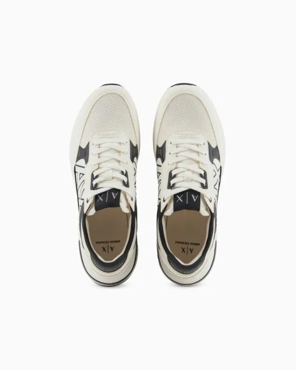 Multimaterial Sneakers Twotone Men Armani Sneakers