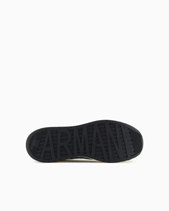 Multimaterial Sneakers Twotone Men Armani Sneakers