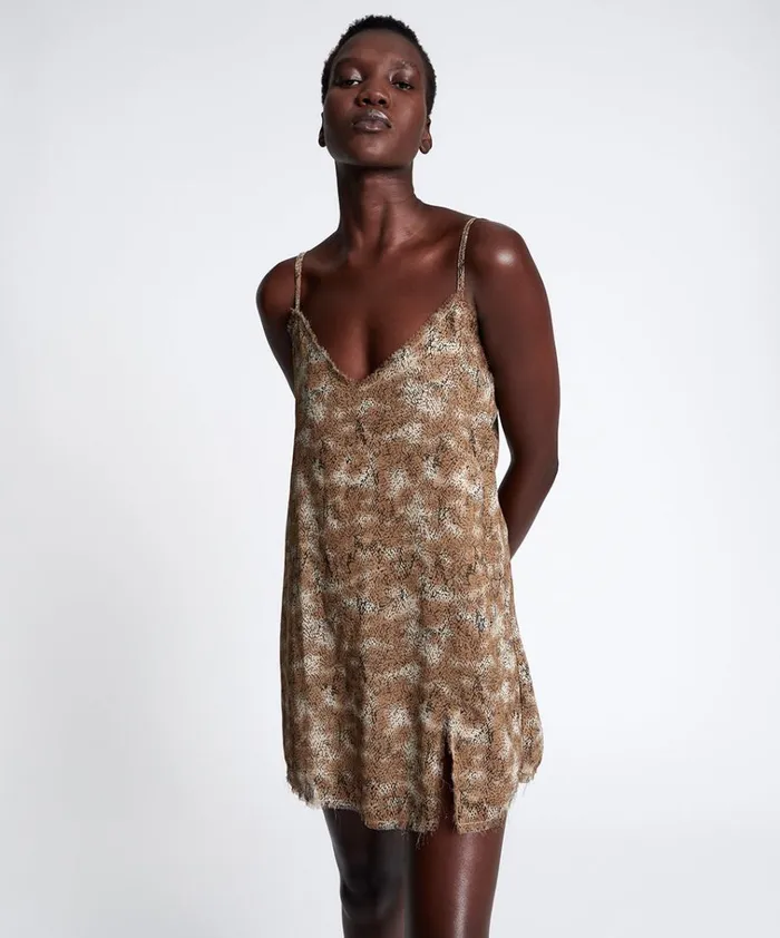 MYSTERIOUS SNAKE SLIP DRESS Women One Teaspoon Mini Dresses