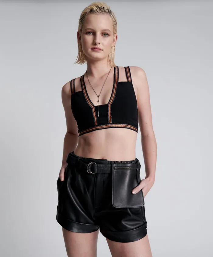MYSTIC LEATHER EXPEDITION SHORTS Women One Teaspoon Bottoms