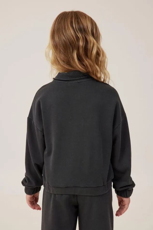 Naomi Half Zip Pullover Phantom Girls Cotton On Sweatshirts and Sweatpants Naomi Half Zip Pullover Phantom Girls Cotton On Sweatshirts and Sweatpants