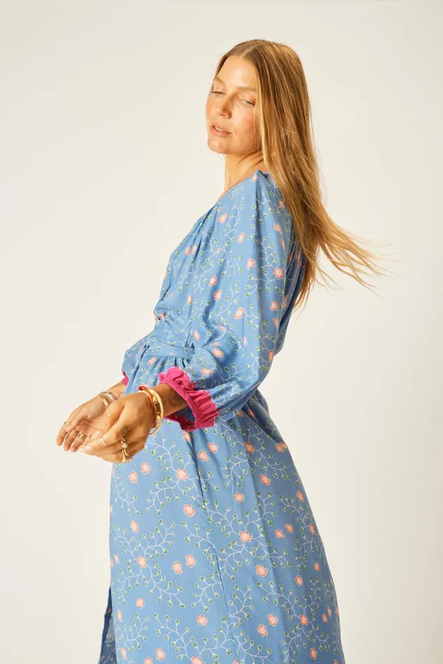 Natalie Martin ALEX MIDI DRESS WITH SASH Pinwheel Denim Shop Dresses