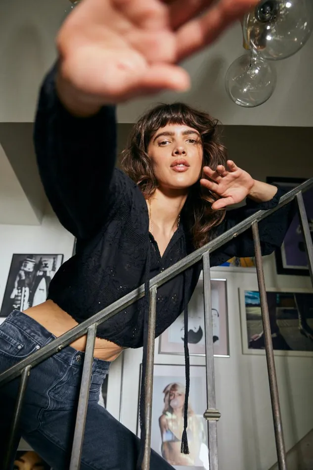 Natalie Martin AMELIA TOP Geranium Midnight Shop Tops