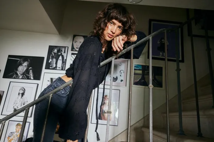 Natalie Martin AMELIA TOP Geranium Midnight Shop Tops