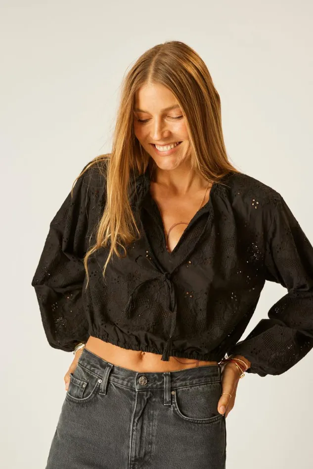 Natalie Martin AMELIA TOP Geranium Midnight Shop Tops