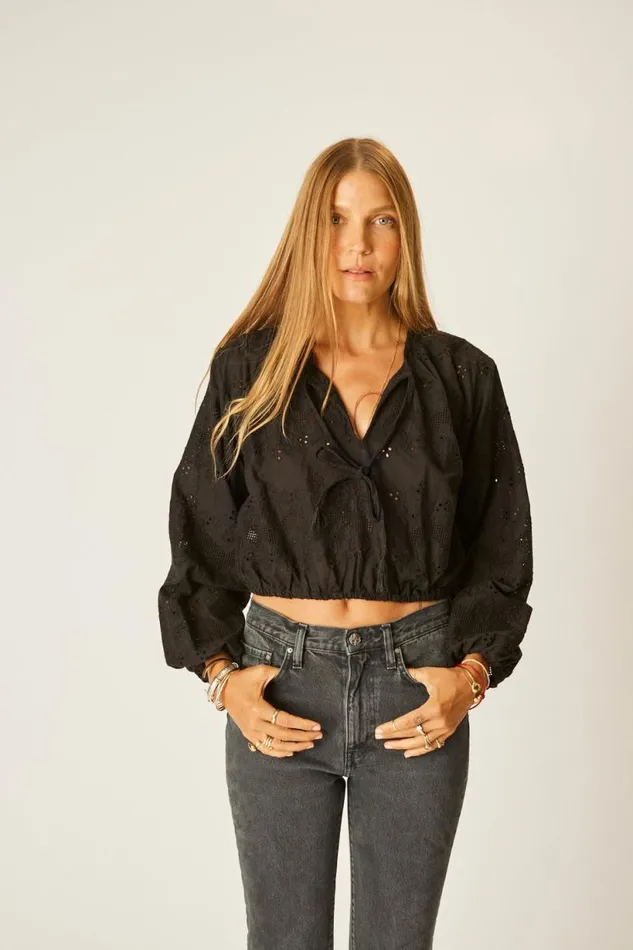 Natalie Martin AMELIA TOP Geranium Midnight Shop Tops