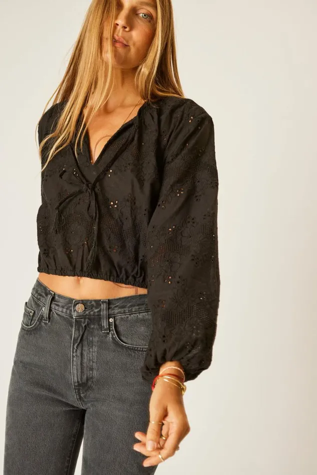 Natalie Martin AMELIA TOP Geranium Midnight Shop Tops